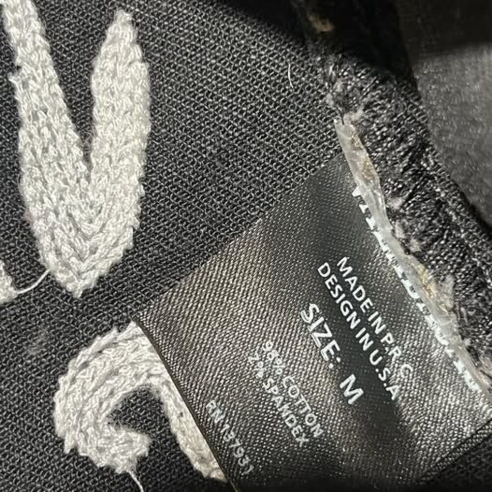 Valabasa Black Denim Jacket Womens Medium Embellished Embroidery - Picture 5 of 10
